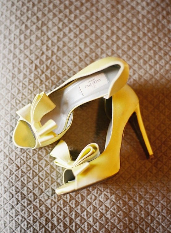 YELLOW Wedding: Valentino Bride Yellow Statement Shoe